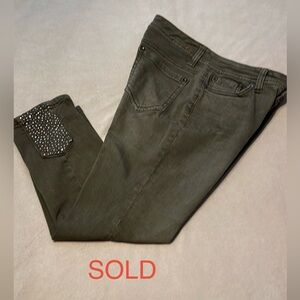 SOLD - CODE BLEU Crop Jeans